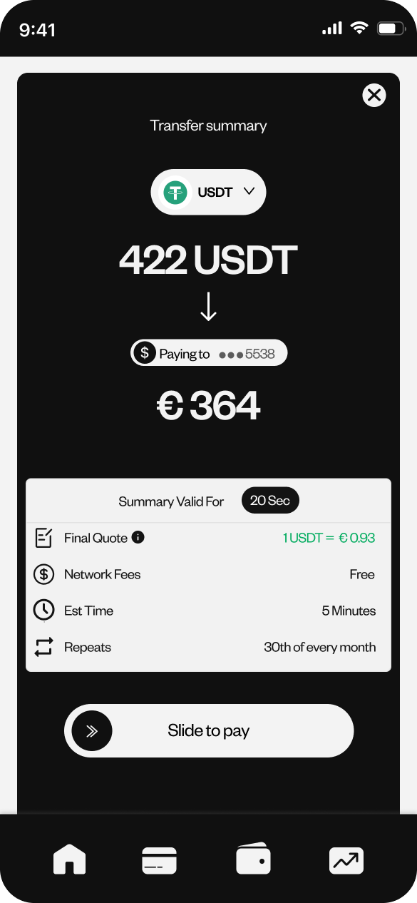 NeoBank mobile interface 9